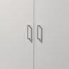 Alara - Height Simplistic Modern Double Door Storage Cabinet - White - Image 2