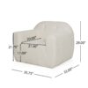 Harmonara - Boucle Upholstered Club Chair With Blind Tufting - Cream - Image 3