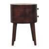 Rounded Bedside Table - Walnut - Image 7