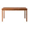 Contemporary Slat Top Outdoor Dining Table - Brown - Image 3