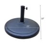 42 Pound Round Resin Umbrella Base - Black - Image 3