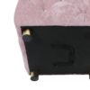 Modern Velvet Upholstered Ottoman, Exquisite Small End Table, Soft Foot Stool, Dressing Makeup Chair, Comfortable Seat For Living Room, Bedroom, Entrance - Pink - Image 17