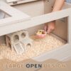 Guinea Pig Cages, Hamster Cage Wood With Independent Storage Cabinet, House For Rat Chinchilla With Guinea Pig Hutch And Bridge, Openable Top With Acrylic Sheets - Natural Wood - Image 4