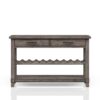 Console Table With Wine Bottle Storage Storage Drawers - Gray - Image 5