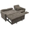 2 In 1 Sofa 3 Seater With Sofa Bed And Reversible Recliner - Dark Gray - Image 18