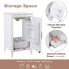 Modern 20.3" Bathroom Vanity With Sink, Functional Drawer, Soft Closing Door - White - Image 4
