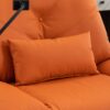 270 Swivel Glider Recliner Chair, Power Recliner Rocking Chair, USB Port Charge For Nursery Chair With Atmosphere Lamp For Living Room Bedroom Apartment - Orange - Image 17