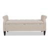 Jacqueline - Tufted Roll Arm Storage Bench - Sky Neutral Beige - Image 8