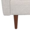 Contemporary Fabric Club Chair With Birch Wood Legs - Beige - Image 11
