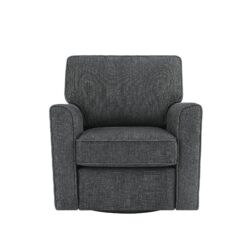 360 Degree Swivel Chair Accent Barrel Armchair With Side Pockets, Compact Design For Living Room, Bedroom, Office - Gray