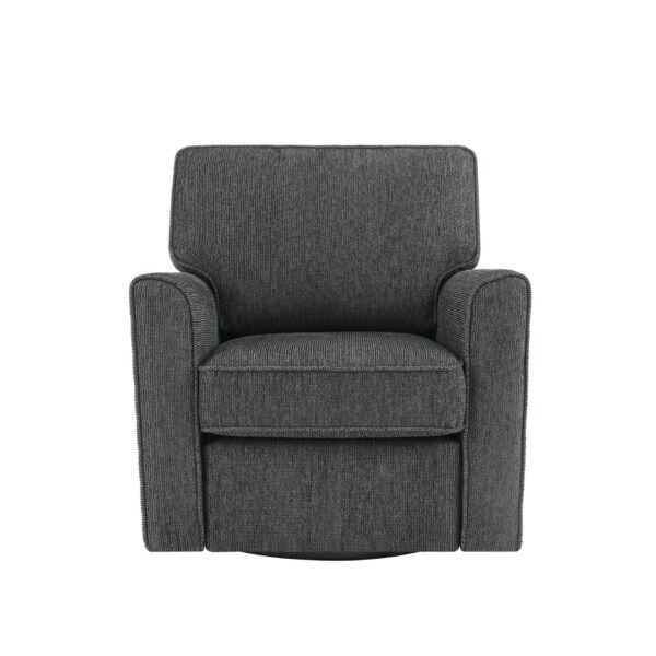 360 Degree Swivel Chair Accent Barrel Armchair With Side Pockets, Compact Design For Living Room, Bedroom, Office - Gray