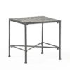 Outdoor Square Side Table With X Shaped Iron Frame - Black - Image 6