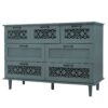 7 Drawer Cabinet, American Furniture, Suitable For Bedroom, Living Room, Study - Dark Green - Image 9