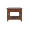 Turned Legs 2 Drawer Coffee Table - Brown - Image 6