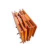 Folding Trays With Storage Rack Snack Table (Set of 4) - Honey - Image 9