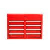 Rolling Tool Chest, 5 Drawer Tool Box Organizer With Lockable Wheels & Sliding Drawers & Detachable Top & Adjustable Shelf, Tool Storage Cabinet For Garage Workshop - Red - Image 8