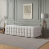 Eden - Modern Tufted Chesterfield Sofa - Cream - Image 7