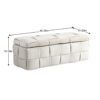 Upholstered Fabric Storage Ottoman Bench With Safety Hinge For Bedroom & Living Room - Beige - Image 3