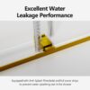 Frameless Double Sliding Soft Close Shower Door - Brushed Gold - Image 7