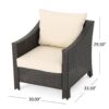 Antibes - 4 Pieces Wicker Chat Set - Brown / Beige - Image 3