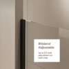 Glass Shower Door, Shower Sliding Door Walk In Shower Screen Dual Usage, 1 / 4" Thick Glass Panel With Stainless Steel Handle, Supporting Bar - Black - Image 5