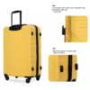 3 Piece Luggage Sets Lightweight Suitcase With Two Hooks, Spinner Wheels, Tsa Lock, (20/24/28) - Yellow - Image 16