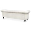 84.65" Rolled Arm Chesterfield 3 Seater Sofa - White - Image 7
