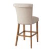 Bar Stool With Bronze Nail Heads - Cream - Image 4