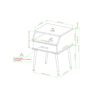 Contemporary Angled Nightstand - Slate Gray - Image 5