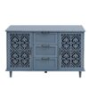 2 Door 3 Drawer Cabinet, American Furniture, Suitable For Bedroom, Living Room, Study - Blue - Image 8