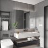 Aluminium Medicine Cabinet Mirror With LED Light And Defogging Function - Gray - Image 2