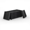 Avalon - 5 Piece Storage Ottoman - Distressed Black - Image 3