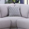Penelope - Linen Fabric Reversible L-Shape Sectional Sofa With Pillows - Light Gray - Image 4