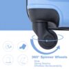 3 Piece Luggage Sets Lightweight Suitcase With Two Hooks, Spinner Wheels, Tsa Lock, (20/24/28) - Light Blue - Image 14