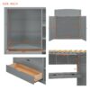 Full Size Loft Bed With Desk, Wardrobes, 4 Drawers And 4 Shelves - Gray - Image 7