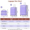 Hardshell Luggage Sets 3 Pieces 20" / 24" Luggages And Cosmetic Case Spinner Suitcase With Tsa Lock Lightweight - Purple - Image 2