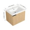Modern 24" Bathroom Vanity Sink Combo With Spacious Storage And Construction - Oak - Image 3