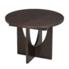 Topmax - 5 Piece Modern Extendable Round Dining Table Set With Removable Leaf For Small Places - Espresso / Gray - Image 10