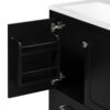 Bathroom Vanity With Single Sink, Combo Cabinet Undermount Sink, Bathroom Storage Cabinet With 2 Doors And A Drawer, Soft Closing, Multifunctional Storage, Solid Wood Frame - Black - Image 15