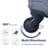 3 Piece Luggage Sets Lightweight Suitcase With Two Hooks, Spinner Wheels, Tsa Lock, (20/24/28) - Gray - Image 18