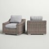 Patio Chair With Cushions (Set of 2) - Gray Mix - Image 5