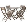 Positano - Foldable Dining Set - Gray - Image 18