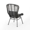 Calypso - Outdoor Chair With Water Resistance Cushion And Iron Frame - Gray - Image 7