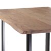 Dining Table With Top And Iron Frame - Natural / Black - Image 8