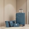 3 Piece Set (18/Travelbag/Toiletry Bag), Softshell Suitcase Spinner Wheels Terylene Polyester Luggage Sets Carry On Suitcase Luggage Lightweight Durable Suitcase - Dark Green - Image 2