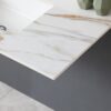 Marble Vanity Top With Undermount Sink And Backsplash, Sintered Stone - Carrara White - Image 14