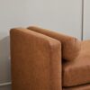 Elegant Upholstered Bench, Daybed, Ottoman With Wood Legs & 2 Bolster Pillows - Brown - Image 9