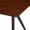 Contemporary V Leg Veneer Dining Table - Dark Walnut - Image 3