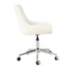 Modern Teddy Fleece Fabric Dining Chair With Chrome Legs, Soft And Comfortable - Beige - Image 10