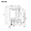 Modern 20.3" Bathroom Vanity With Sink, Functional Drawer, Soft Closing Door - White - Image 2